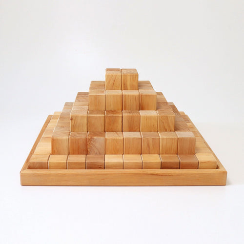 Grimm's Large Natural Stepped Pyramid - Hazelnut Kids