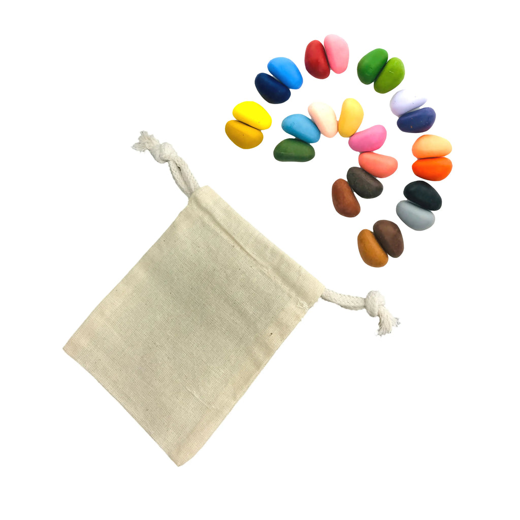 Crayon Rocks 16 Colors in a Muslin Bag – Hazelnut Kids