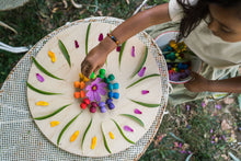 GRAPAT Wooden Mandala Set - Rainbow Mushrooms - Hazelnut Kids