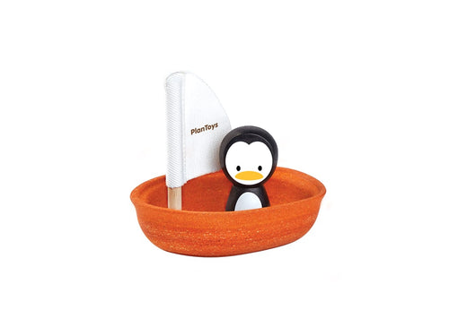 Plan Toys Sailing Boat - Penguin - Hazelnut Kids