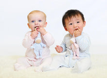 Under The Nile Organic Baby Buddy Teething Toy 2 Pack - Blue - Hazelnut Kids