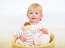Under The Nile Organic Doll - Jill with change of clothes - Red and White - Hazelnut Kids