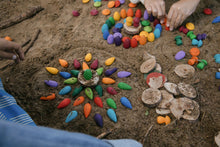 GRAPAT Wooden Mandala Set - Rainbow Snowflake - Hazelnut Kids