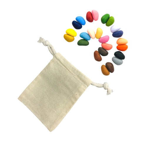 Crayon Rocks 24 Colors in a Muslin Bag - Hazelnut Kids