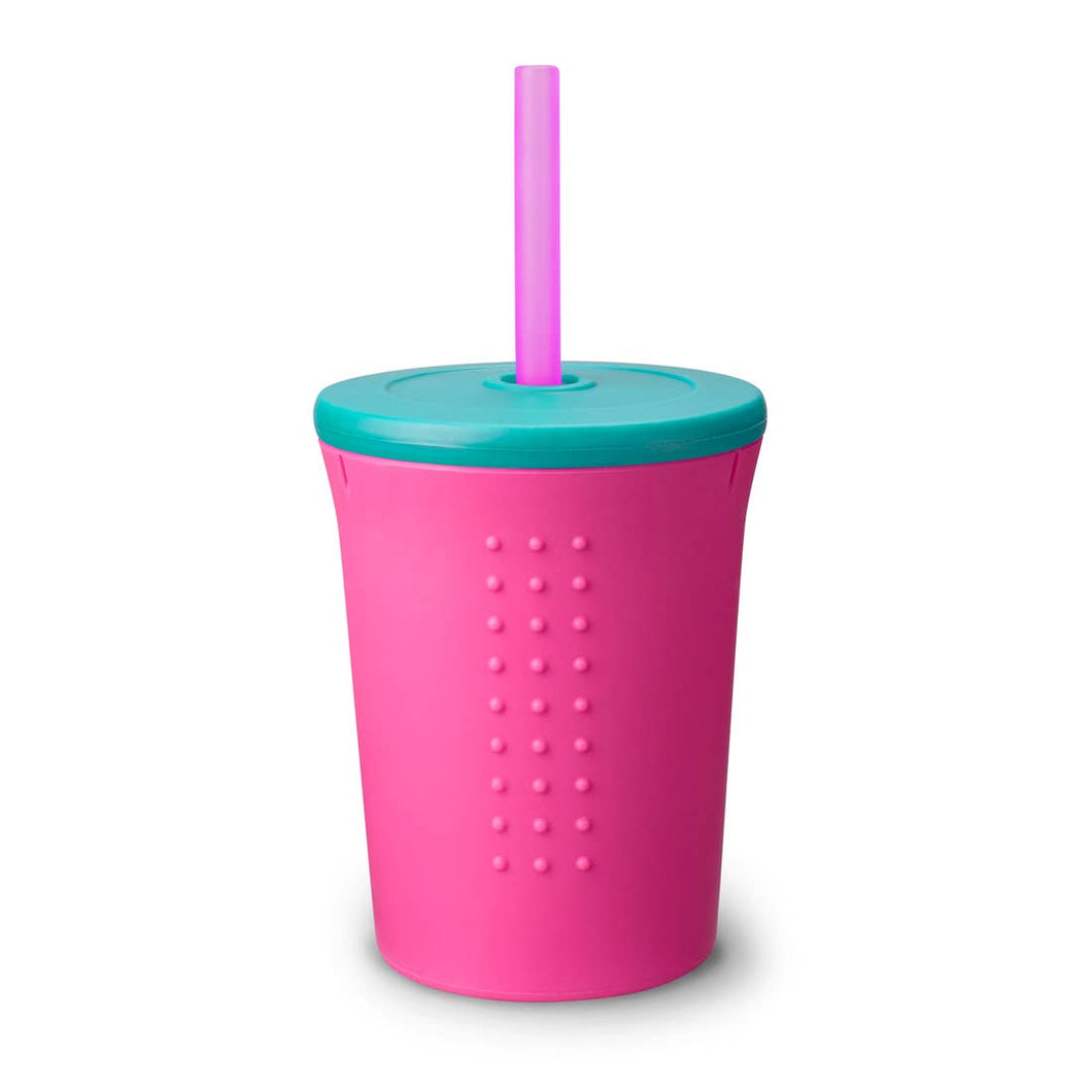 Go Sili 12 oz Silicone Straw Cup – Hazelnut Kids