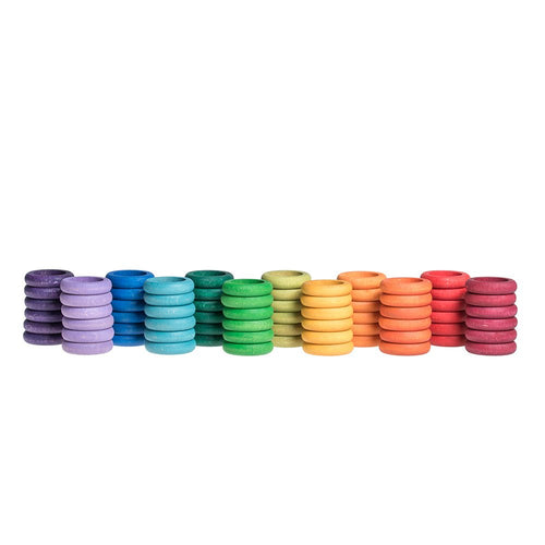 GRAPAT Rings - 72 rings in 12 colors - Hazelnut Kids