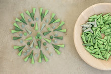 GRAPAT Wooden Mandala Set - Green Cones - Hazelnut Kids