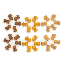 GRAPAT Wooden Mandala Set - Little Mushrooms - Hazelnut Kids