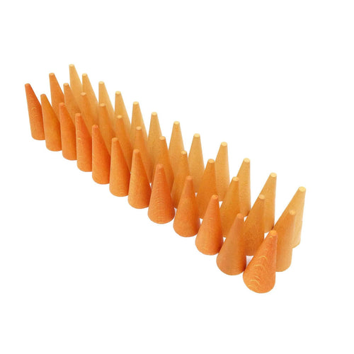 GRAPAT Wooden Mandala Set - Orange Cones - Hazelnut Kids