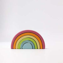 Grimm's 6 piece Pastel Wooden Rainbow - Hazelnut Kids