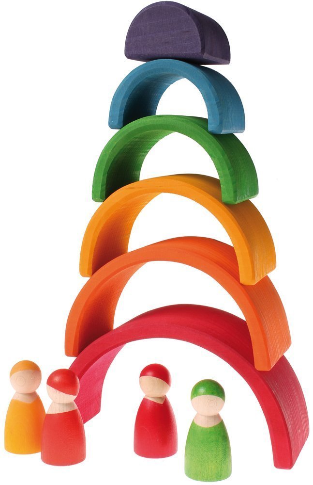 Grimm's 6 piece Small Wooden Rainbow