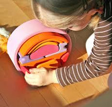 Grimm's Wooden Bauhaus Mobile Home - Pink & Orange - Hazelnut Kids