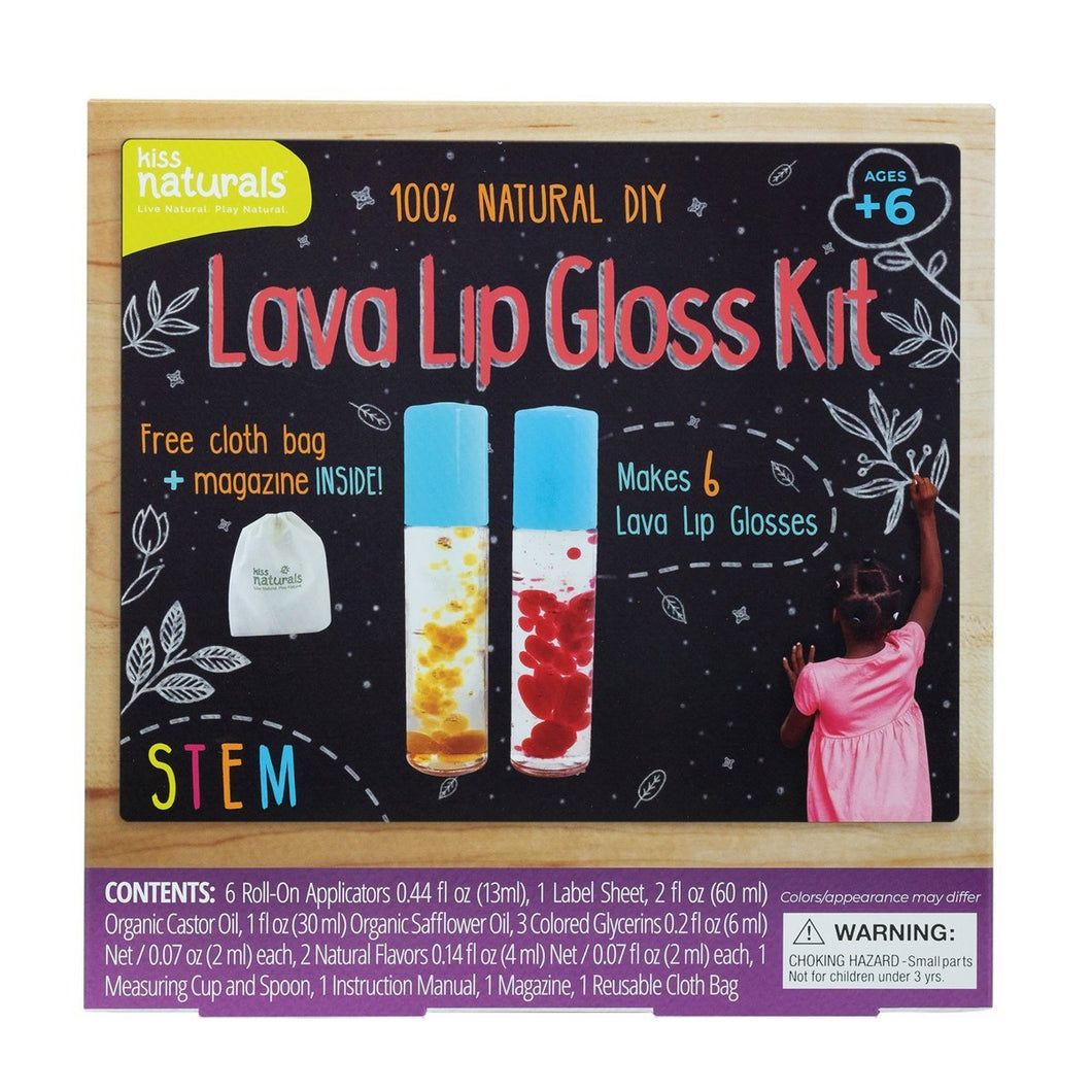 This DIY lip gloss kit makes 8 homemade lava lip glosses that produce a  unique lava lamp effect. Kids will love its shine and bubblin…