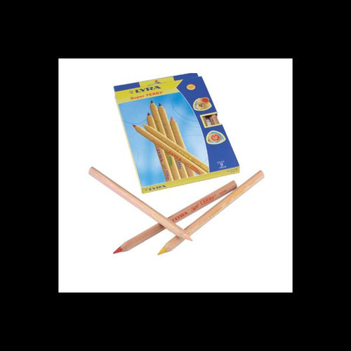 Lyra Super Ferby Colored Pencils - triangle - box of 12 - unlacquered - Hazelnut Kids