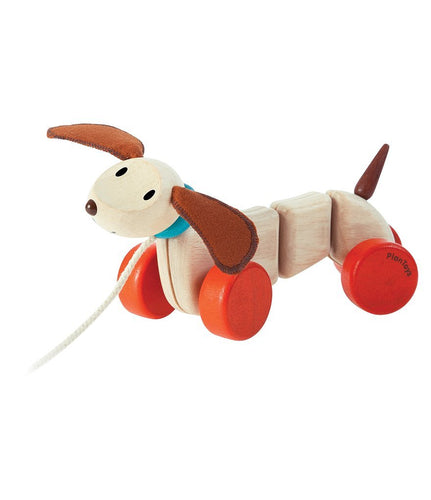 Plan Toys Happy Pull Puppy - Hazelnut Kids
