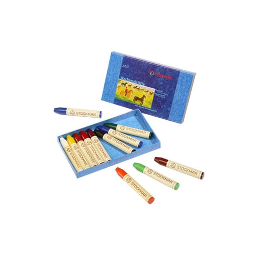 Stockmar Wax Stick Crayons - 12 assorted - Hazelnut Kids