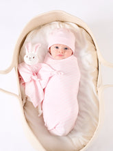 Under The Nile Organic Lovey Bunny Blanket Friend - Pink Stripe - Hazelnut Kids