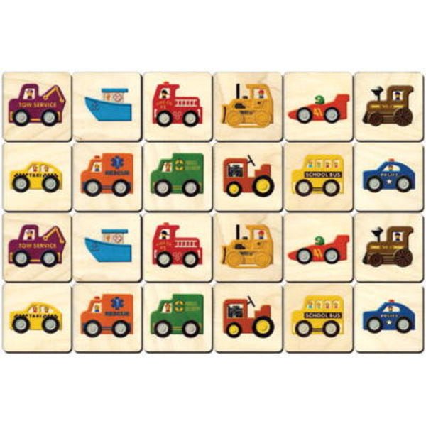 Vehicle Memory Tiles - Hazelnut Kids