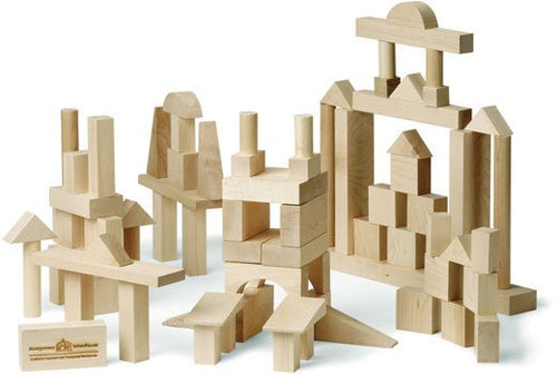 Wooden Advanced Builder Blocks - 78pcs - Hazelnut Kids