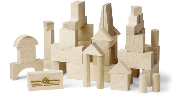 Wooden Junior Builder Blocks - 41 pcs - Hazelnut Kids