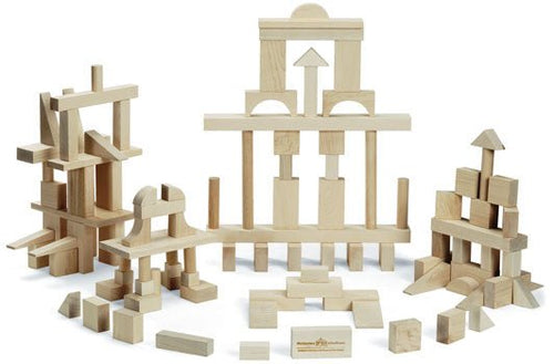 Wooden Master Builder Blocks - 104 pcs - Hazelnut Kids